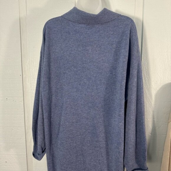 And Other Stories Blue Wool Long Sleeve Dress Size. Large NWT - Picture 7 of 12